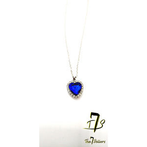 Blue Zircon Titanic Heart Of The Sea Necklace
